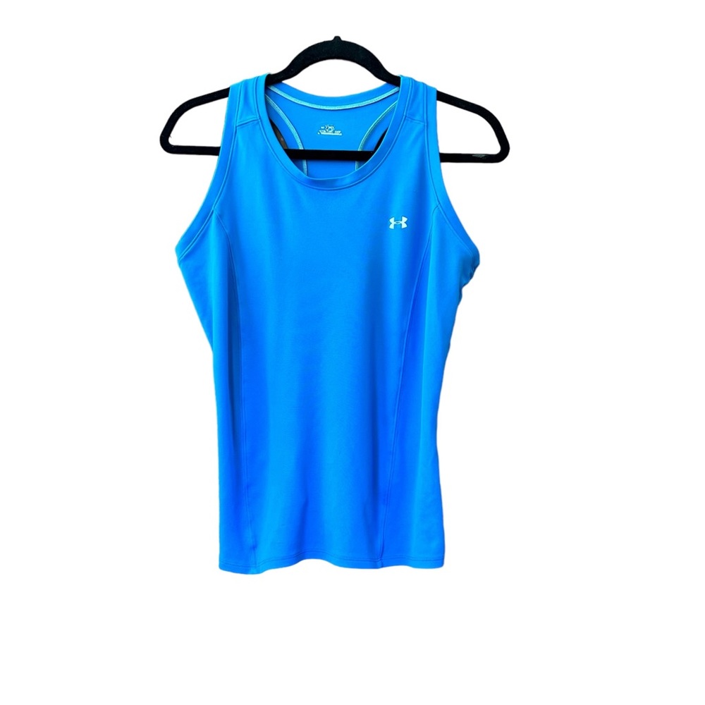 UNDER ARMOUR Women's Athletic Racerback Tank Top Sky Blue Size L